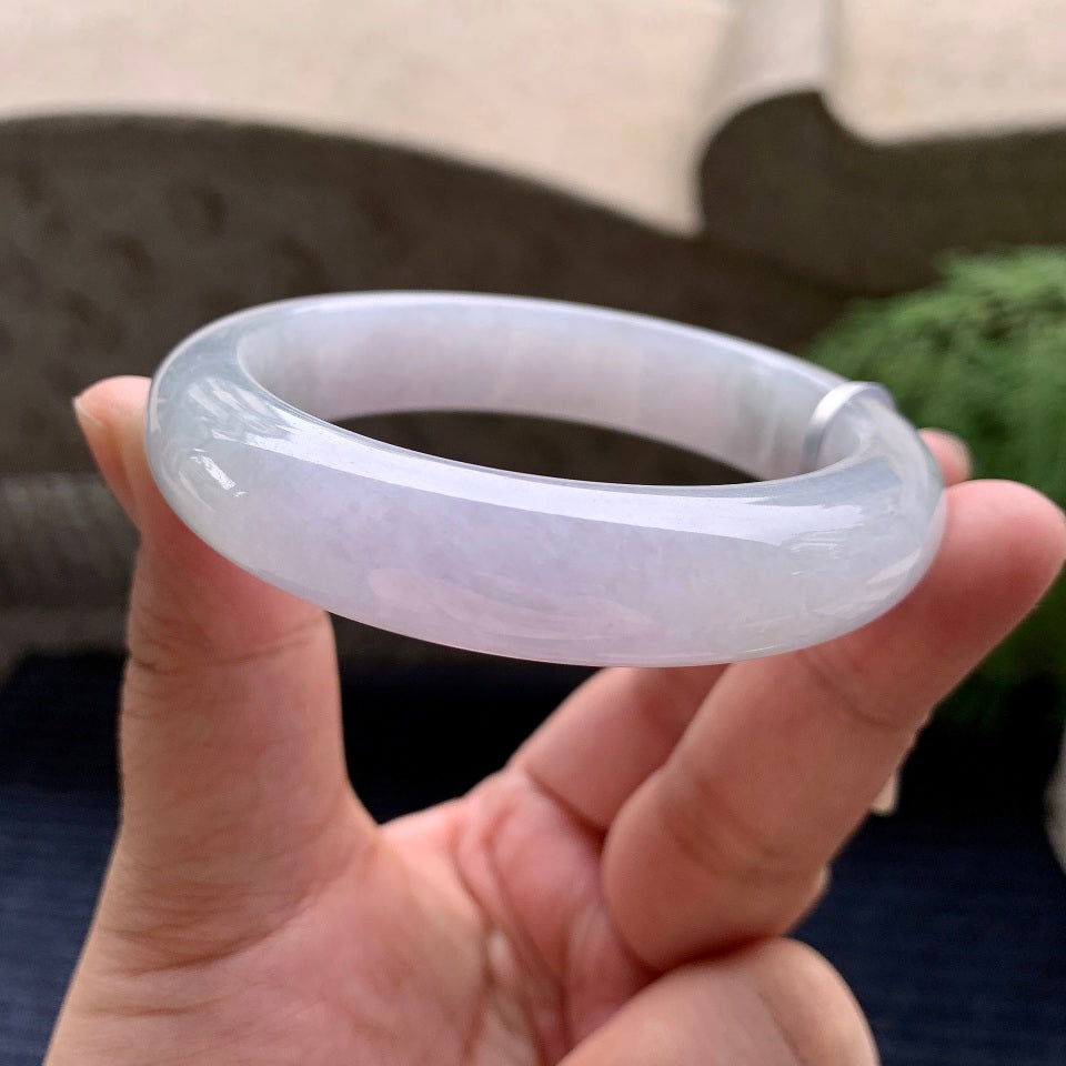 细糯种淡紫罗兰平安镯（57mm）（yc107697）