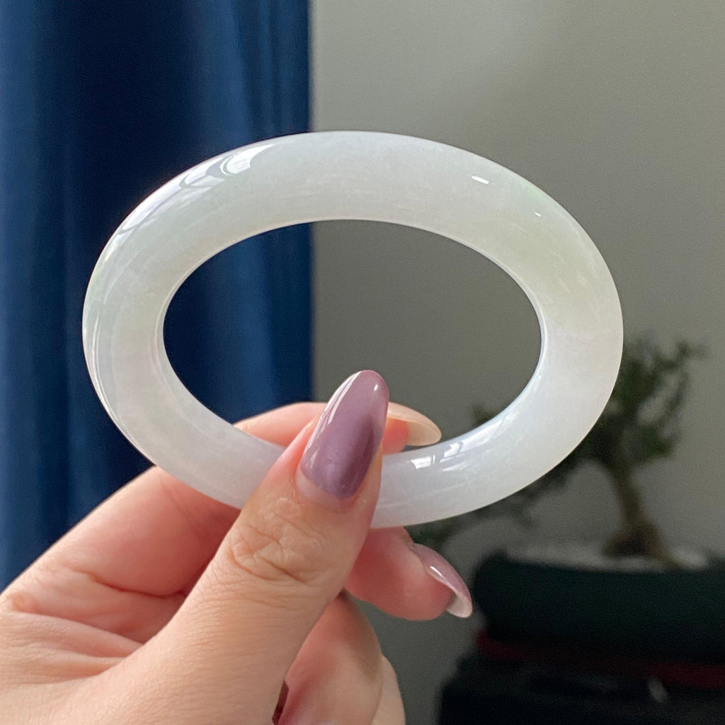 细糯种蓝底圆条手镯（56圈）（yc196178）