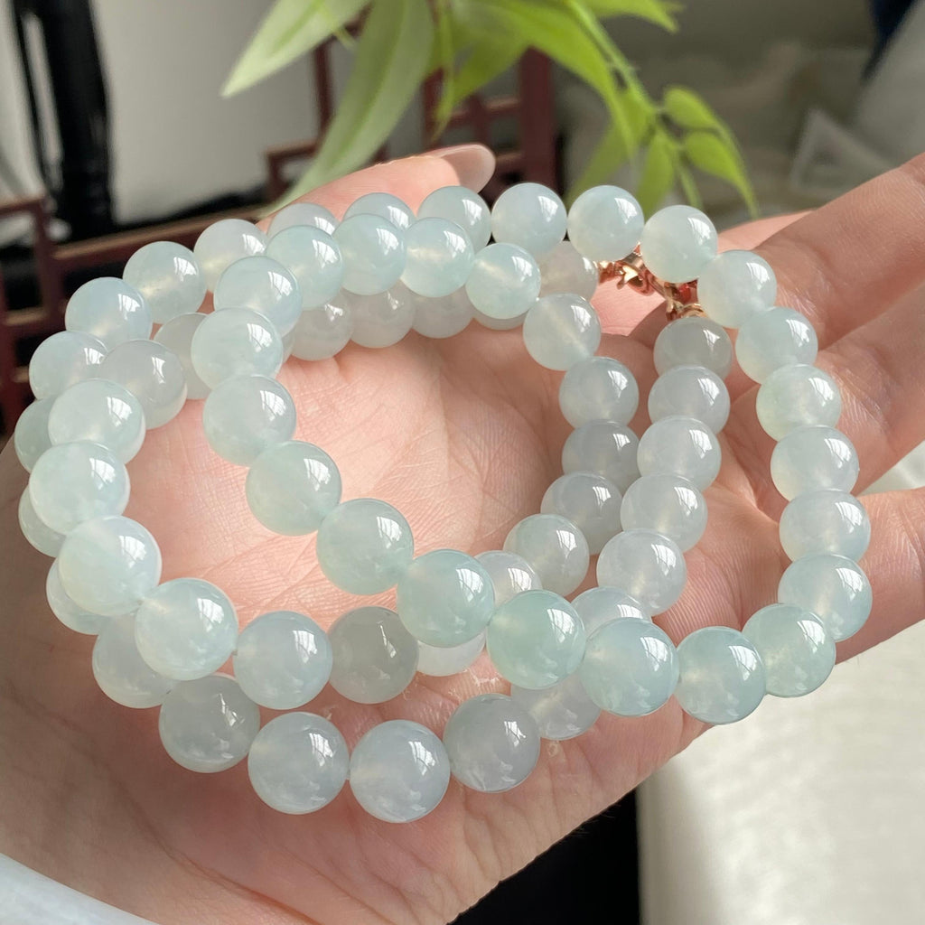 冰种晴底珠链（66颗）（yc196841）