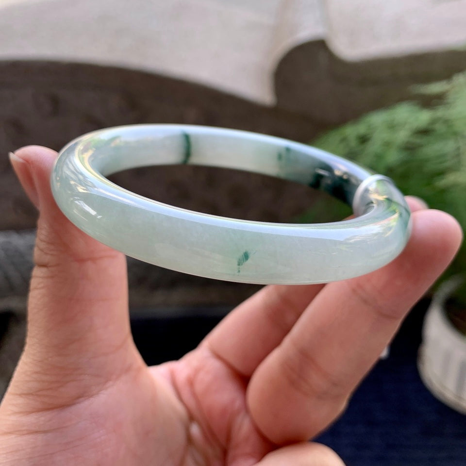 细糯种飘花圆条手镯（59.6mm）（yc098527）