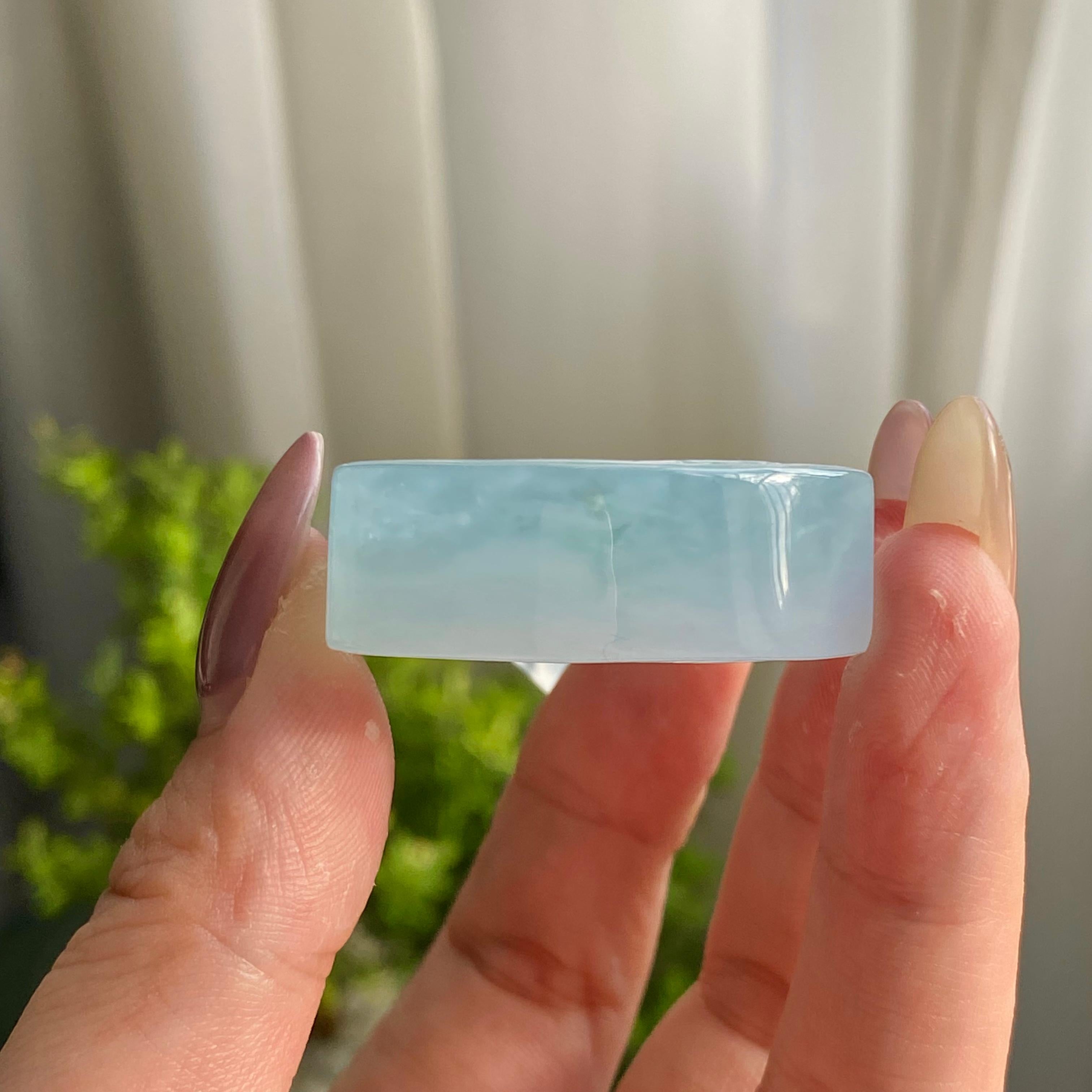 冰种晴底飘花福至天降吊坠（yc199674）