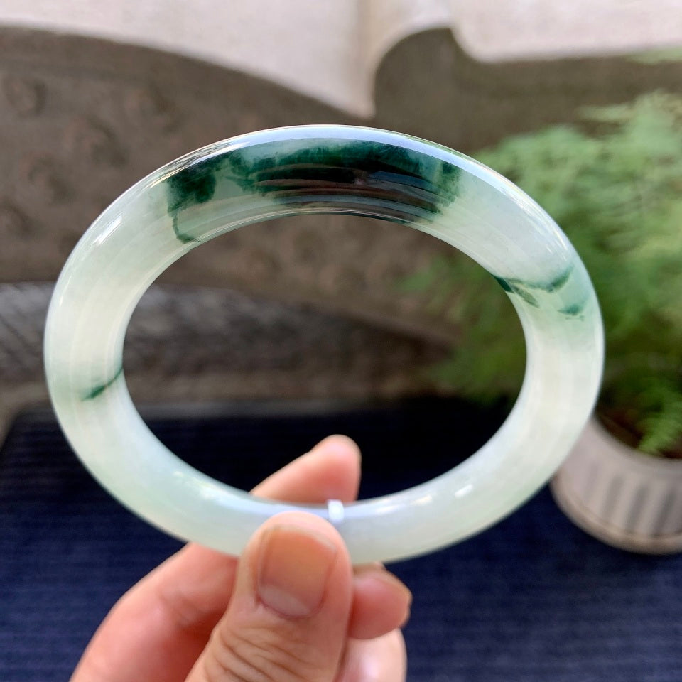 细糯种飘花圆条手镯（59.6mm）（yc098527）