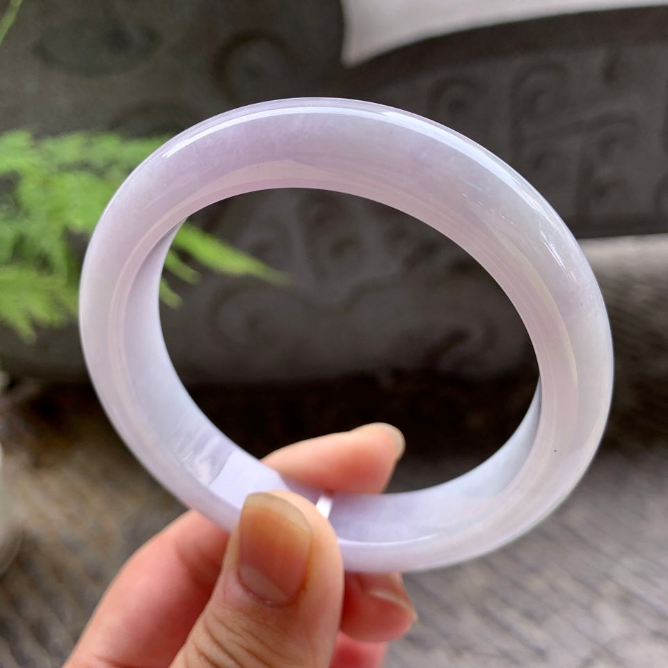 糯种淡粉底平安镯（57.5mm）（yc017433）