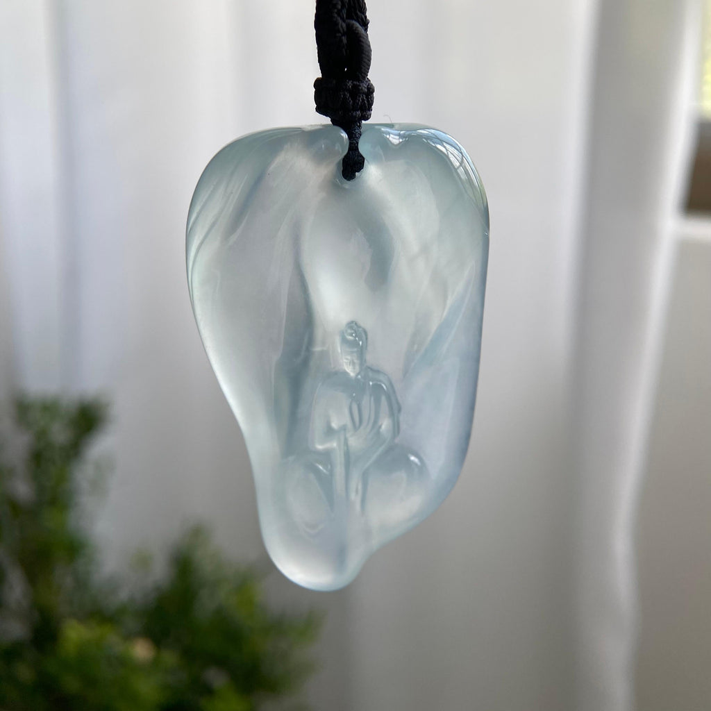 冰种淡晴底悟道牌吊坠（yc216284）