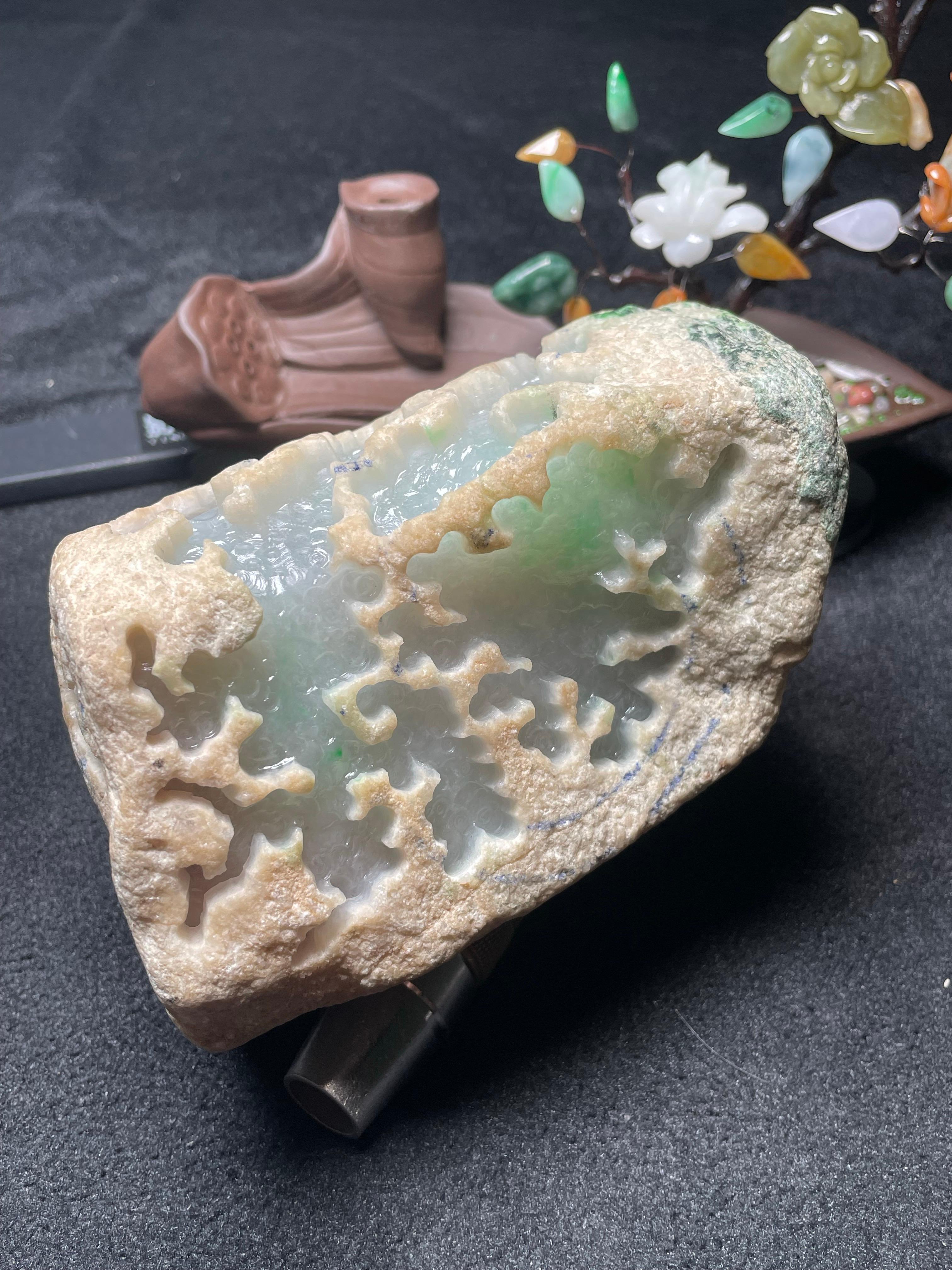 木那开窗春彩手镯料（yc505777）