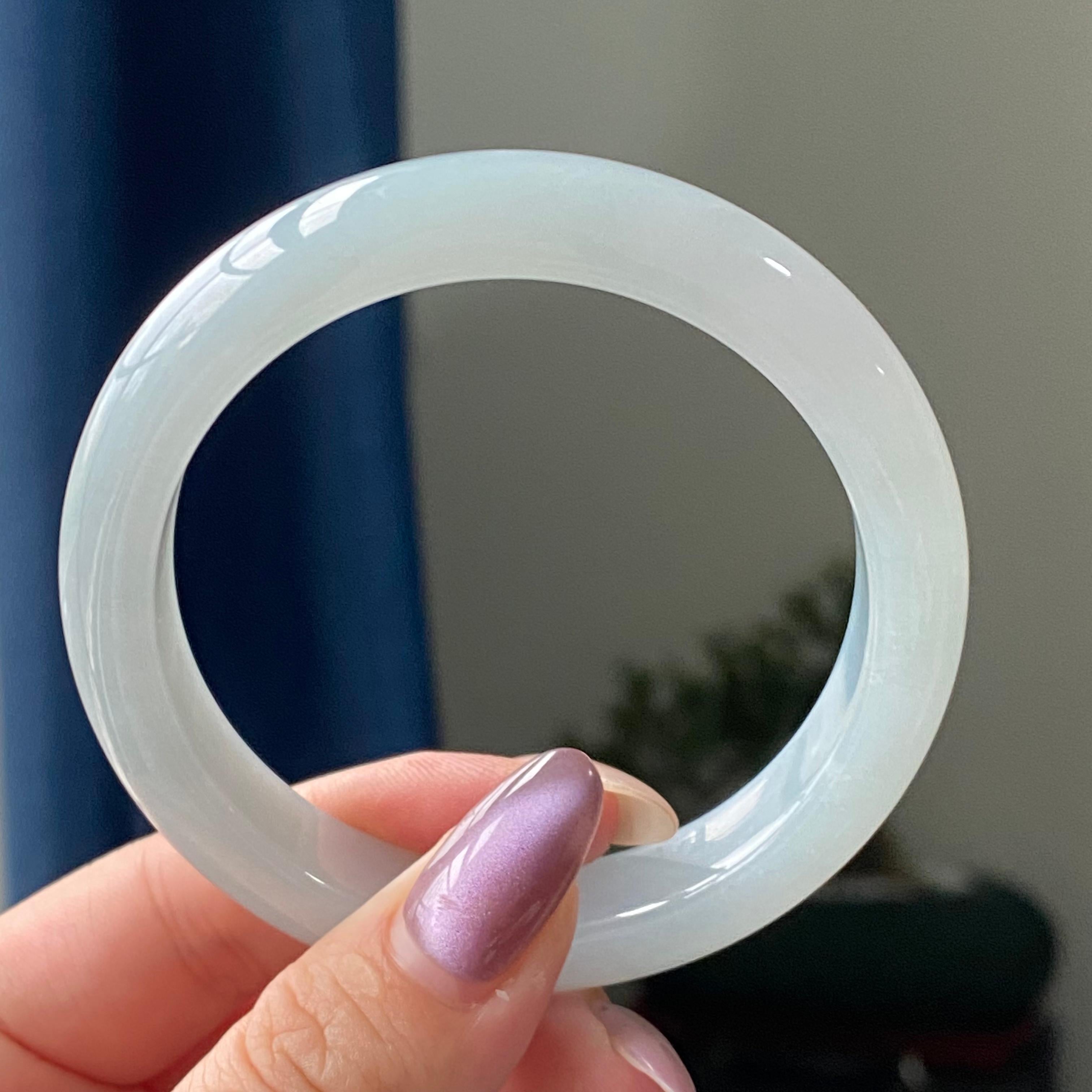 细糯种蓝底平安镯手镯（57圈）（yc196177）