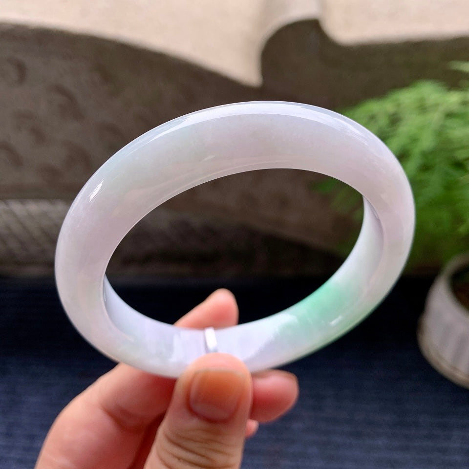 细糯种飘阳绿平安镯（59.8mm）（yc097818）