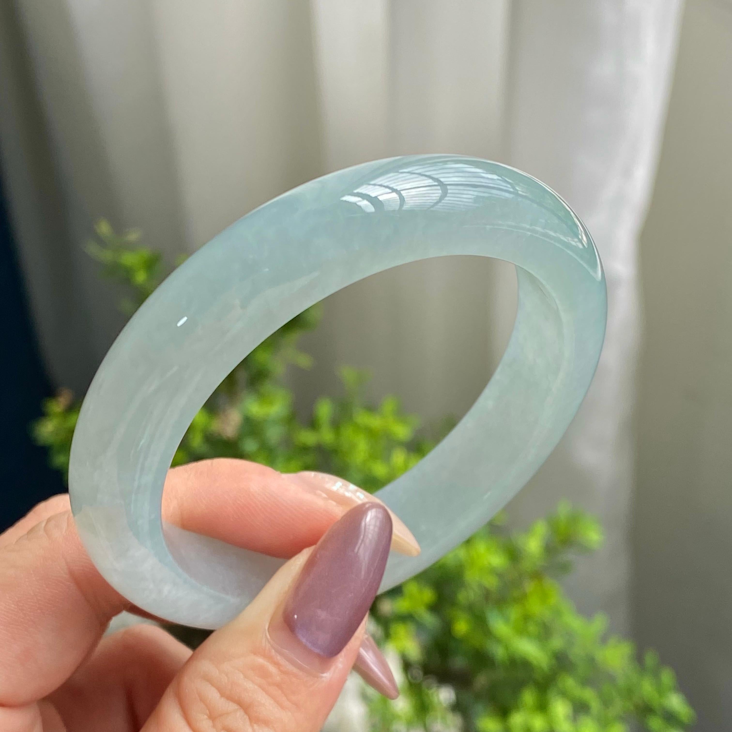 糯冰种晴底平安镯（55圈）（yc200594）