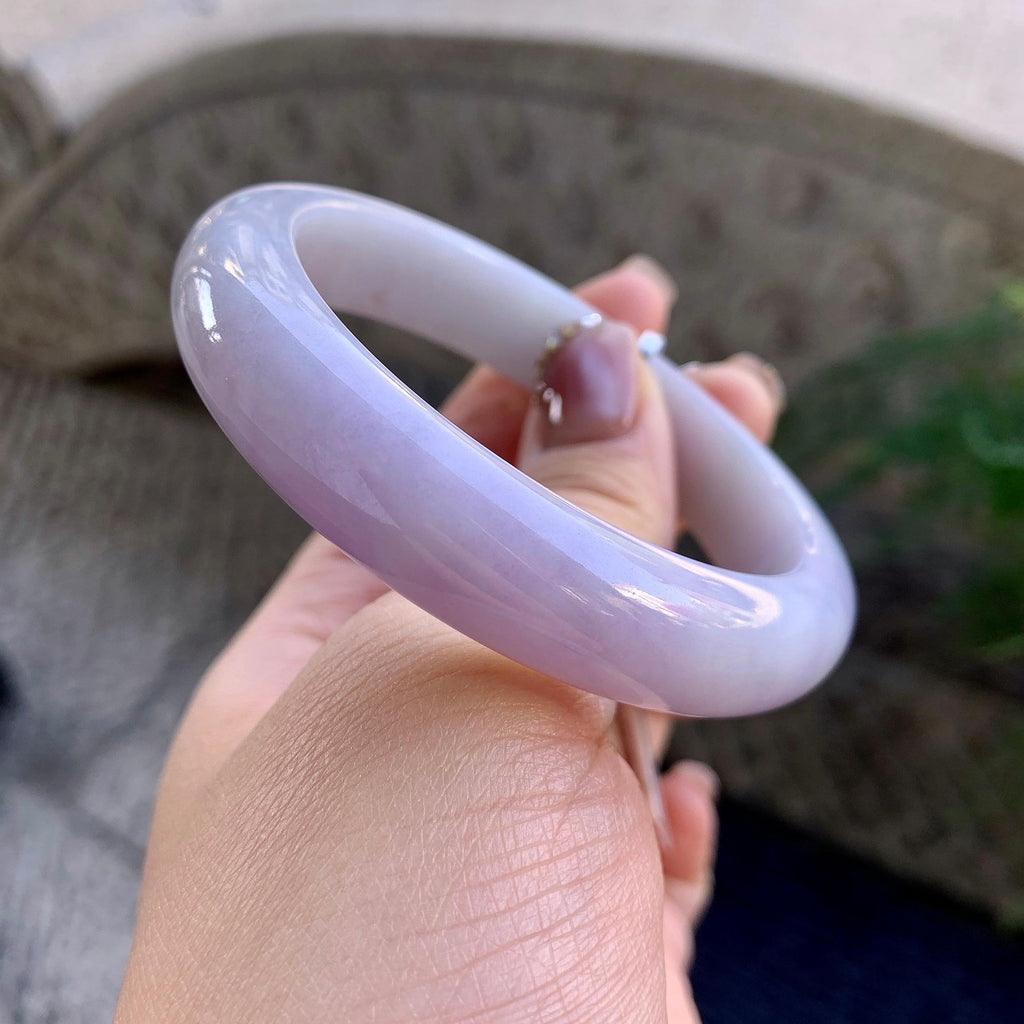 糯种淡紫罗兰平安镯（56.3mm）（yc275325）