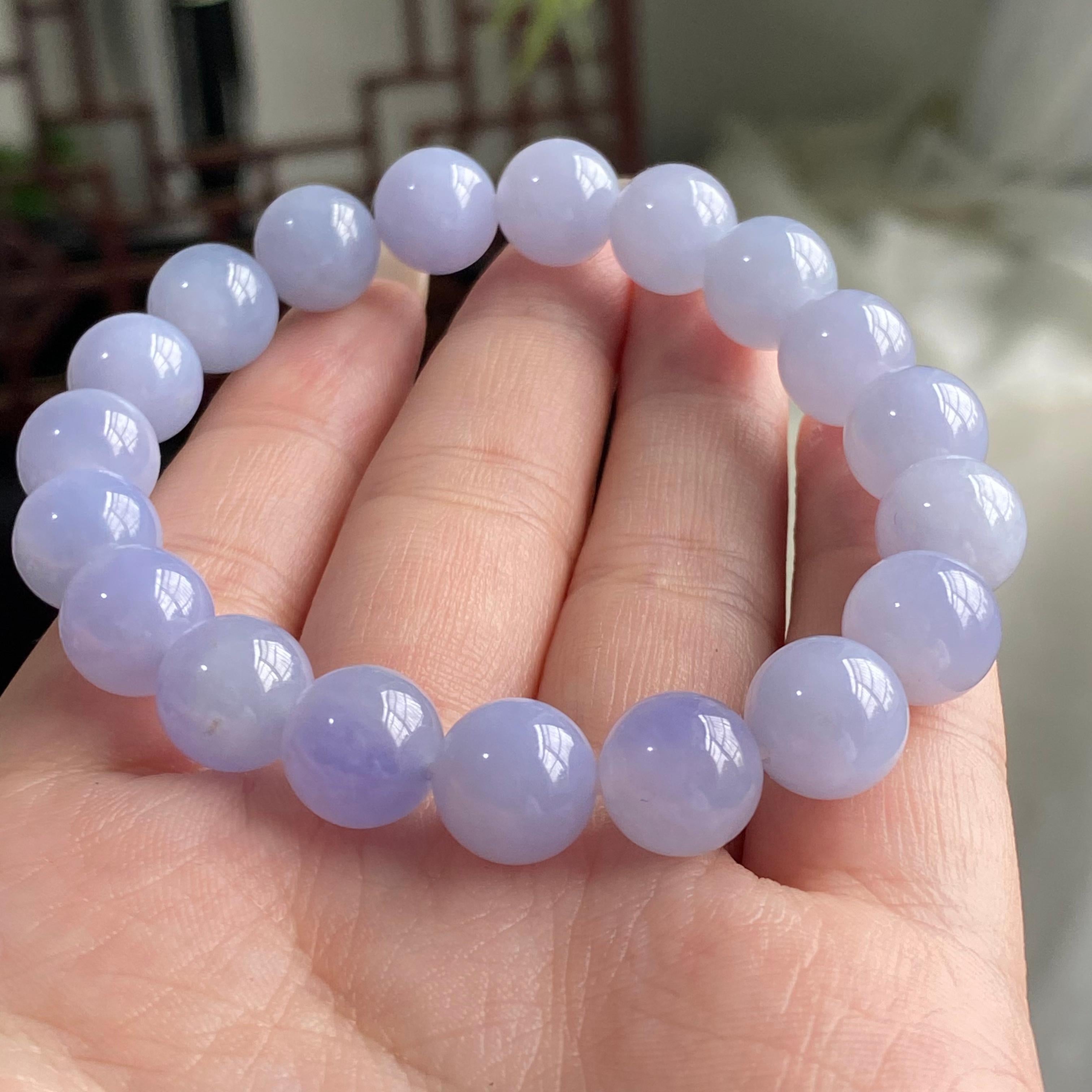 细糯种紫罗兰单圈手串（19颗）（yc196881）