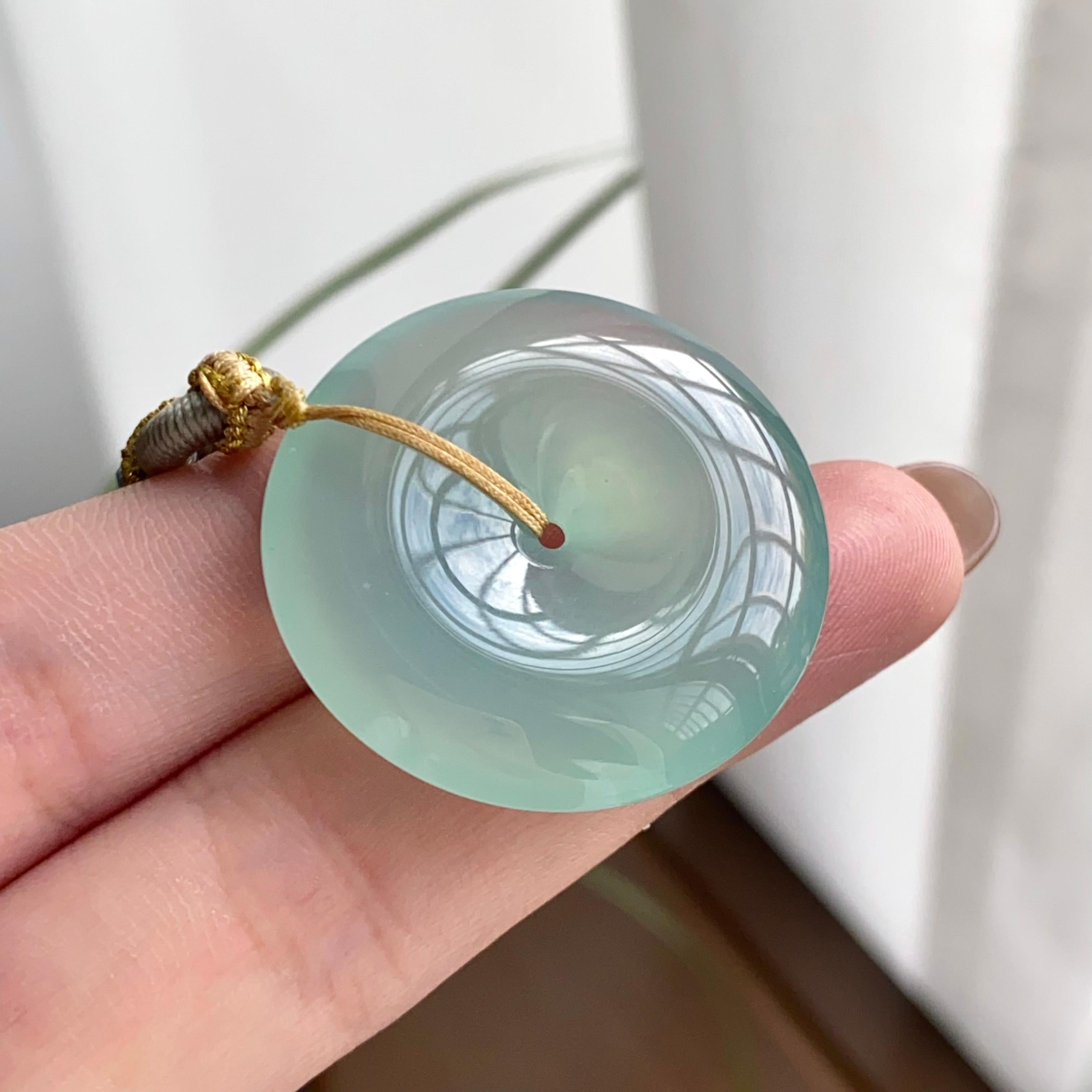 冰种晴底平安扣吊坠（yc262766）