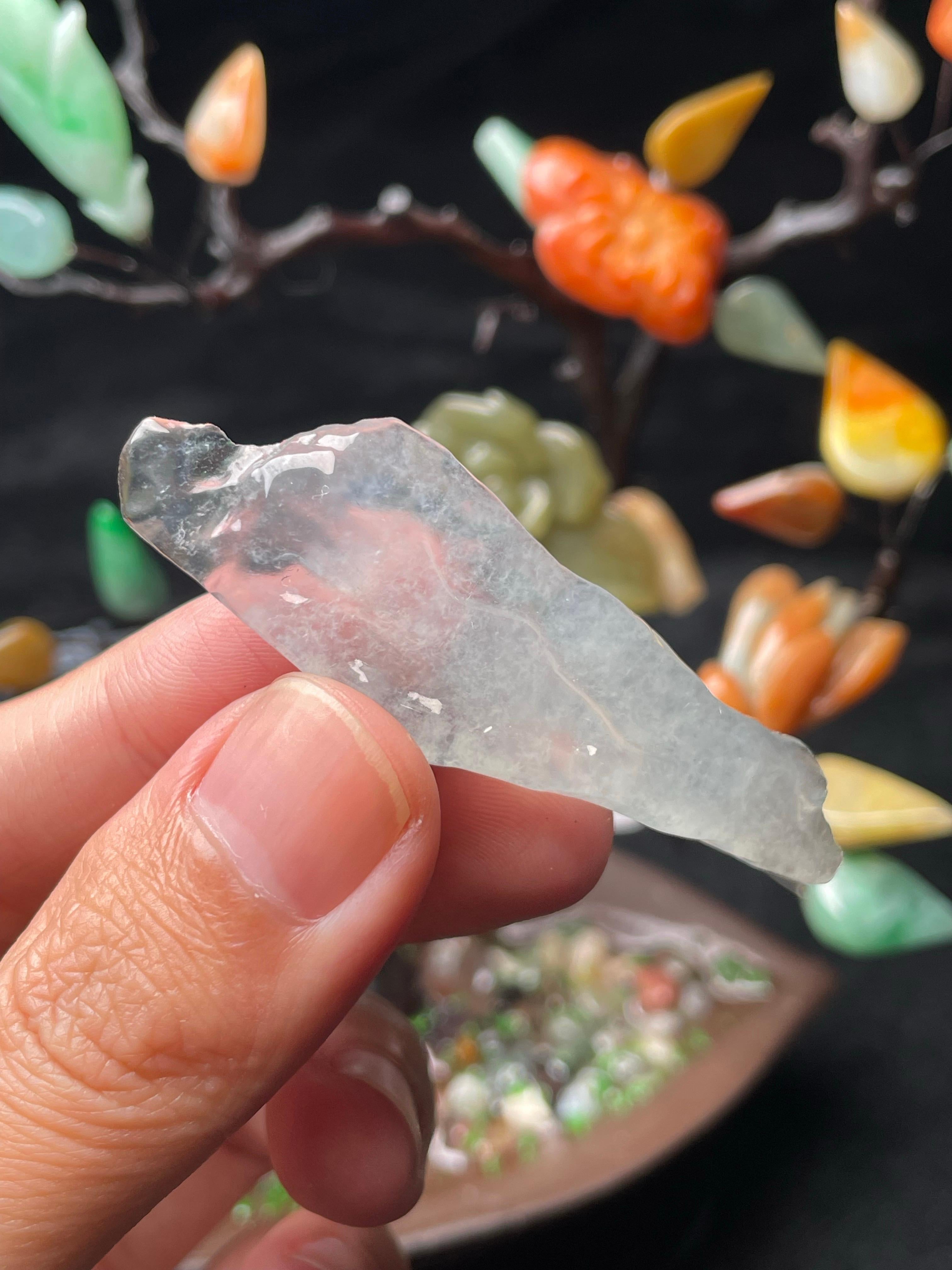 高冰雪花棉随形挂件料（yc503351）