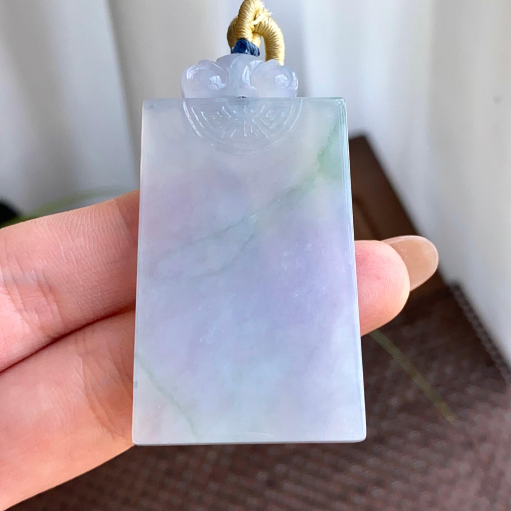 糯冰种春彩无事牌吊坠（yc265644）