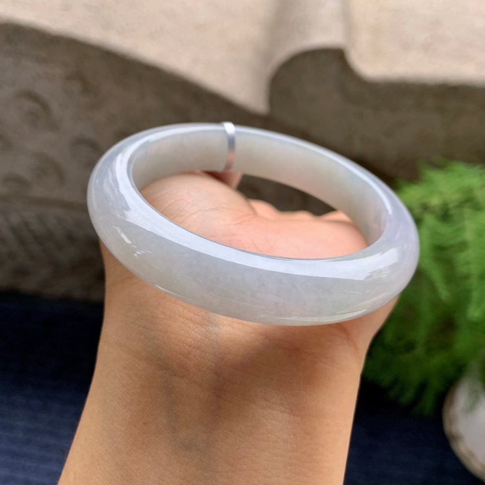 细糯种带底色平安镯（54.2mm）（yc090099）