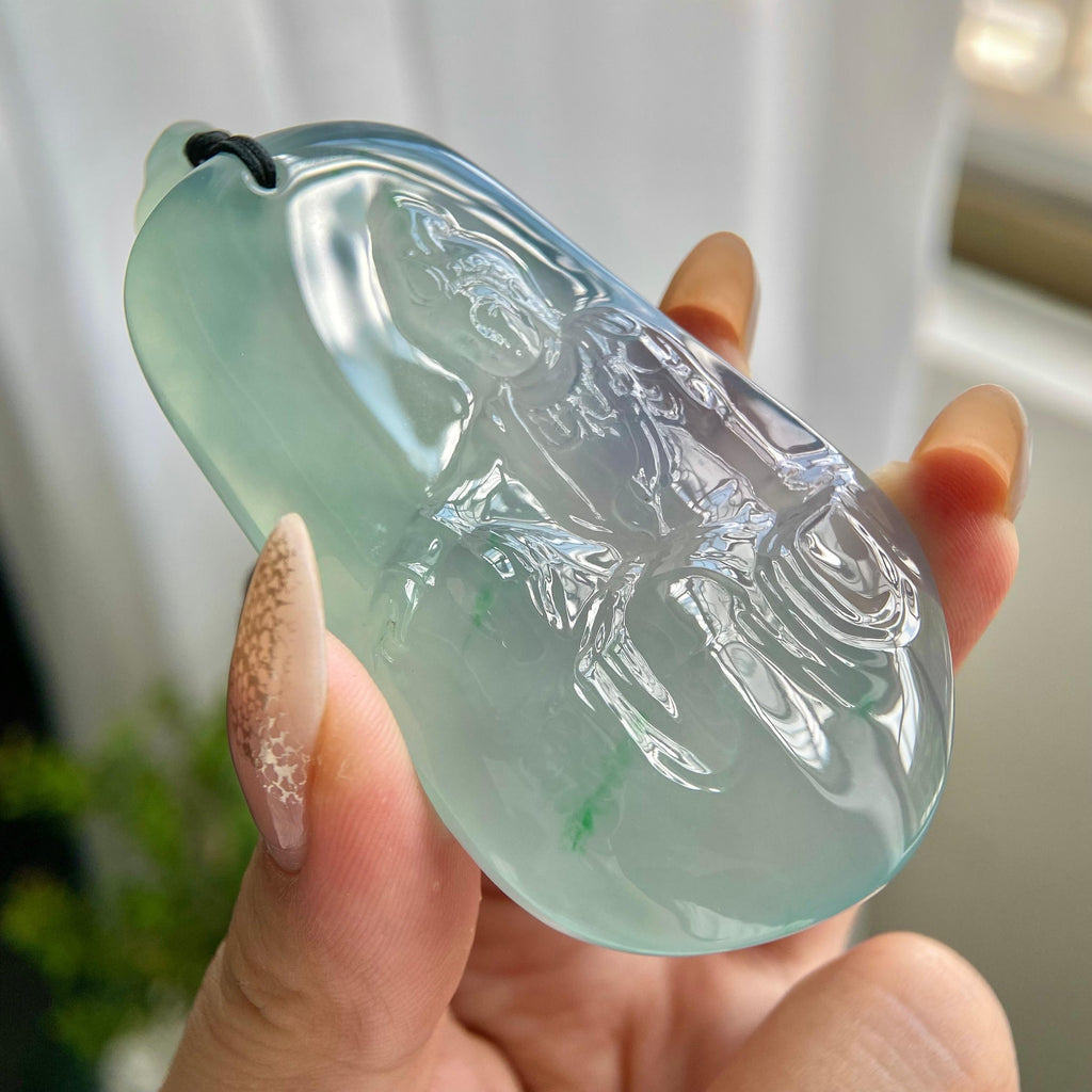 冰种晴底度母牌吊坠（yc216312）