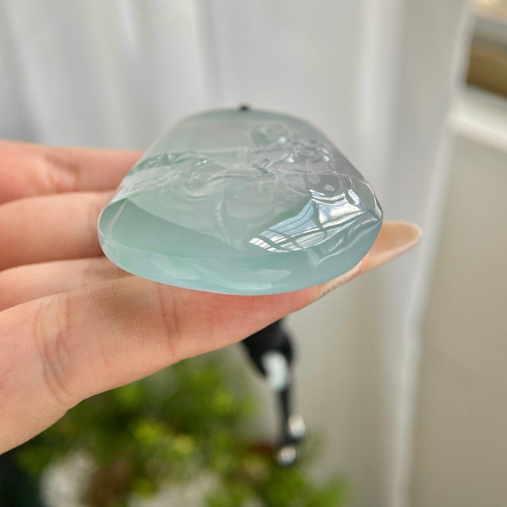 冰种晴底度母牌吊坠（yc216312）