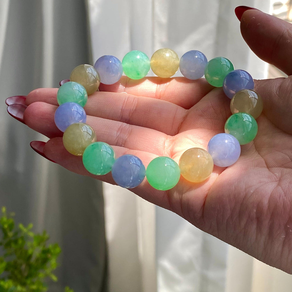 冰种多宝单圈手串（17颗）（yc203643）