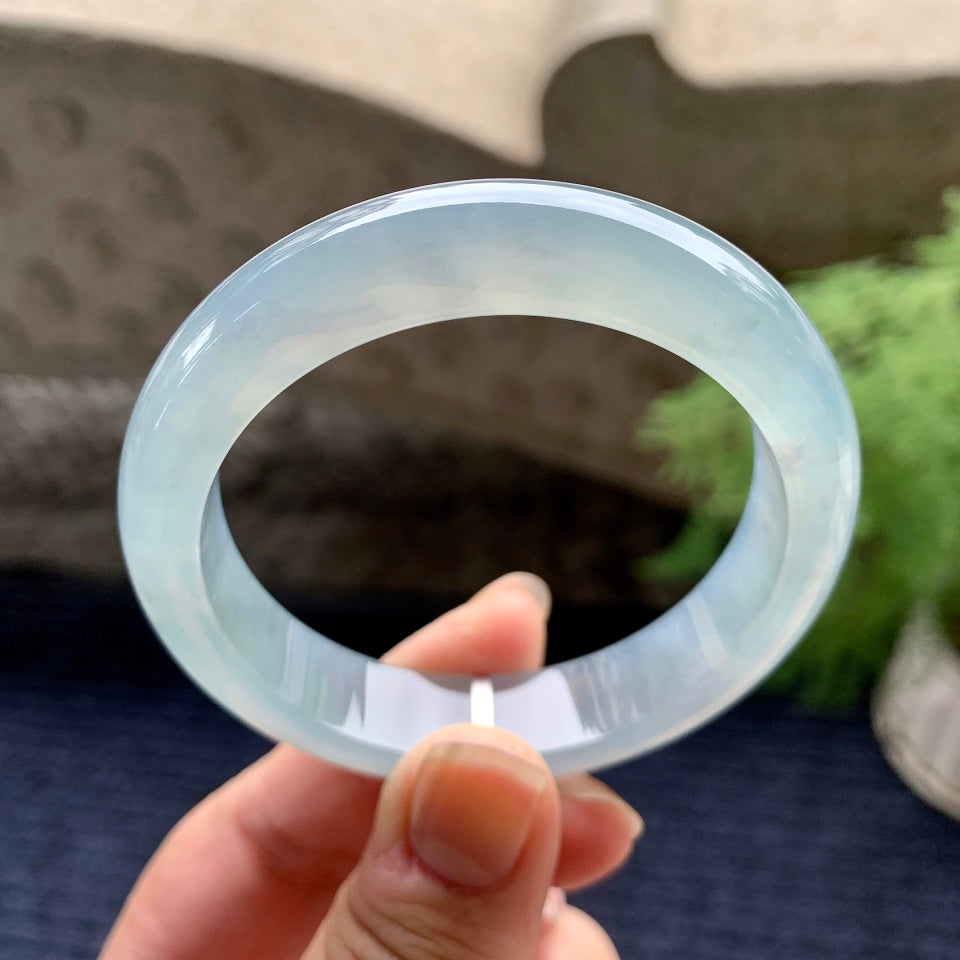 糯冰种晴底平安镯（52.8mm）（yc096226）