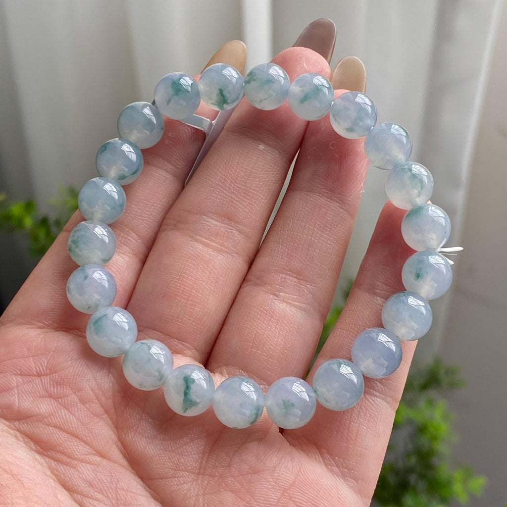 冰种飘花单圈手串（22颗）（yc201859）