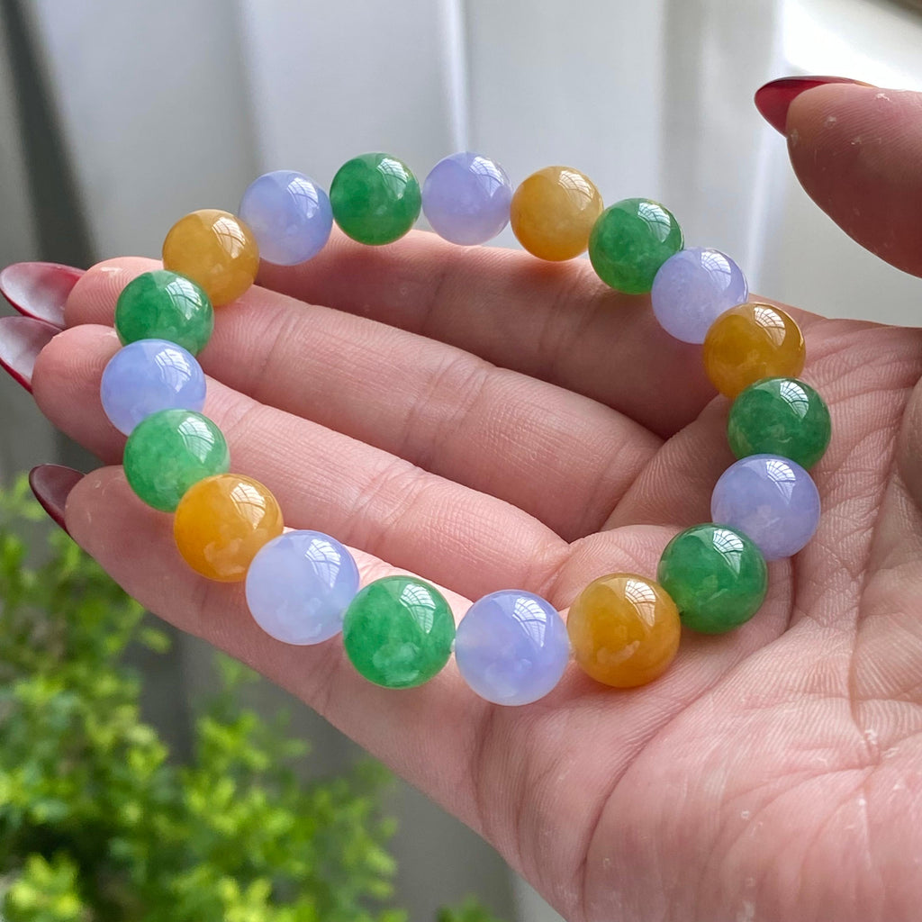 糯冰种多宝单圈手串（19颗）（yc203438）