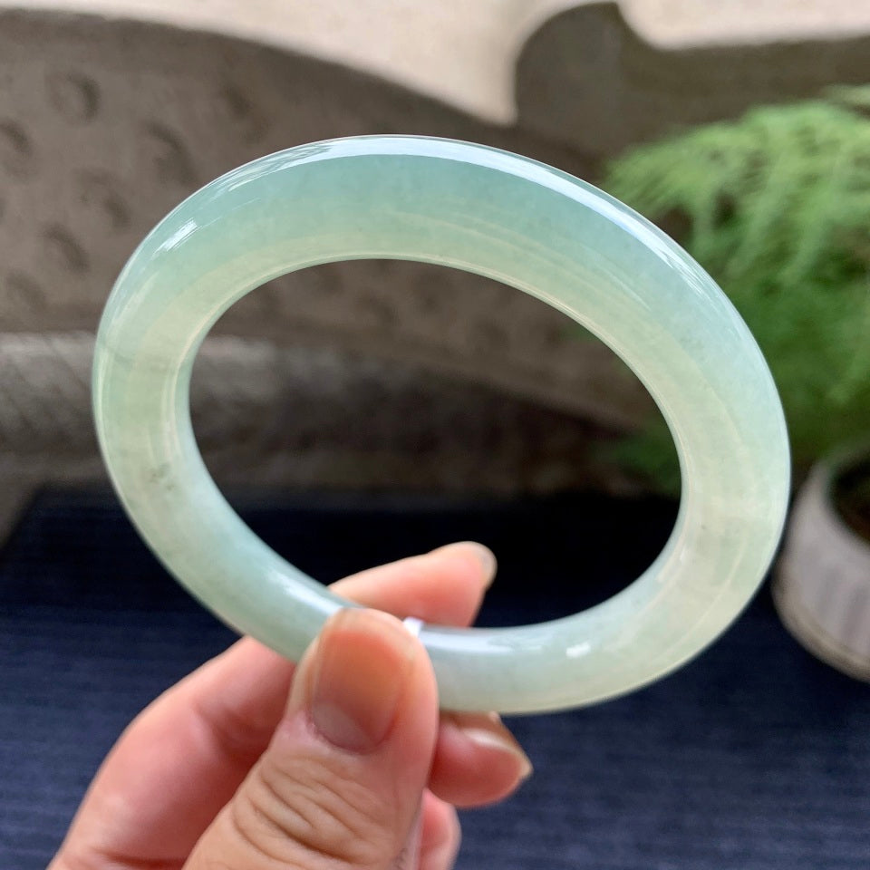细糯种晴底圆条手镯（56.4mm）（yc096583）