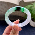 细糯种淡粉底飘花平安镯（54.6mm）（yc117993）