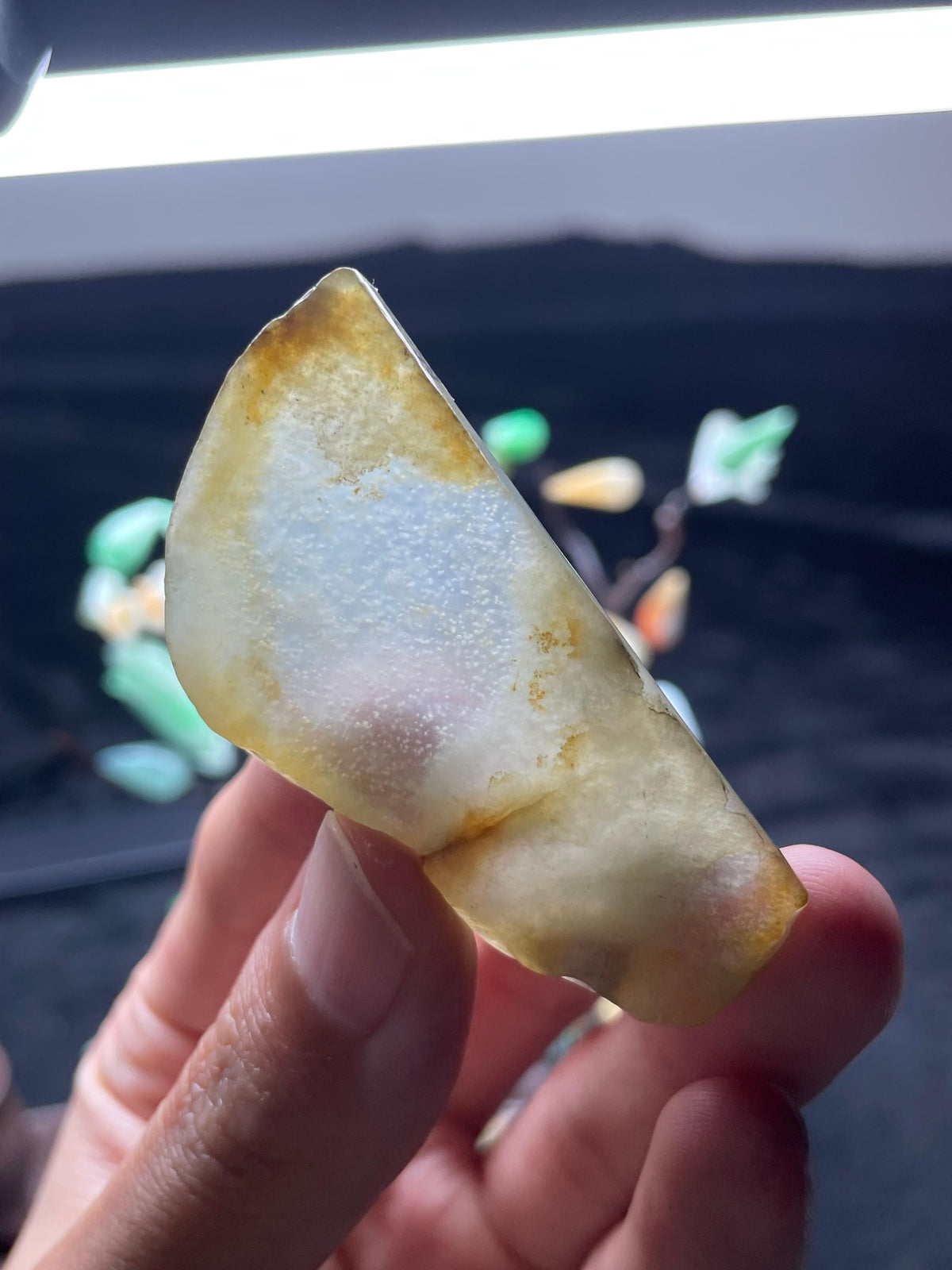 黄翡雪花棉片料（yc708084）