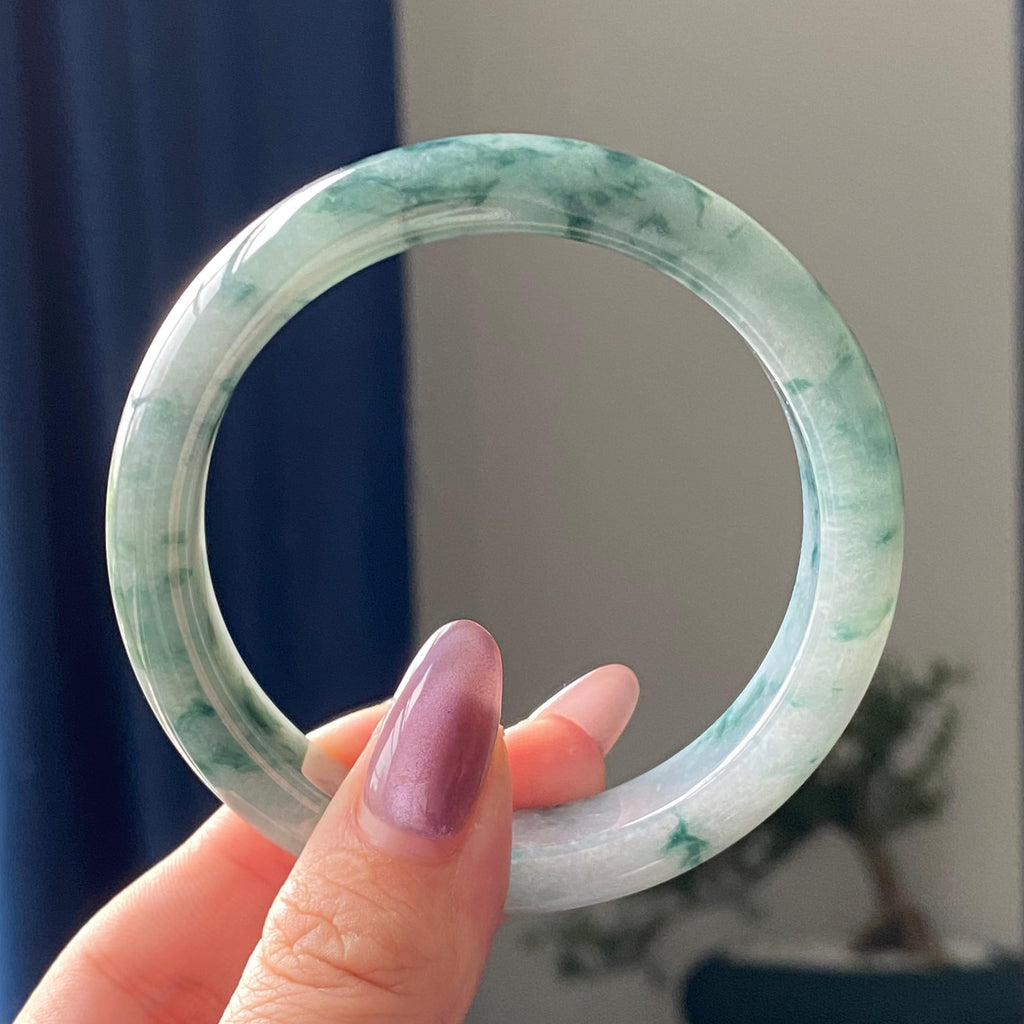 细糯种飘花平安镯手镯（58圈）（yc195330）