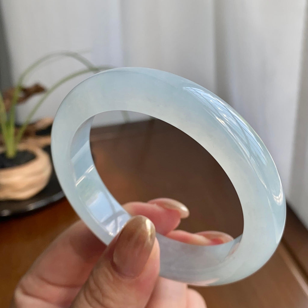 冰种淡晴底平安镯（54圈）（yc259078）