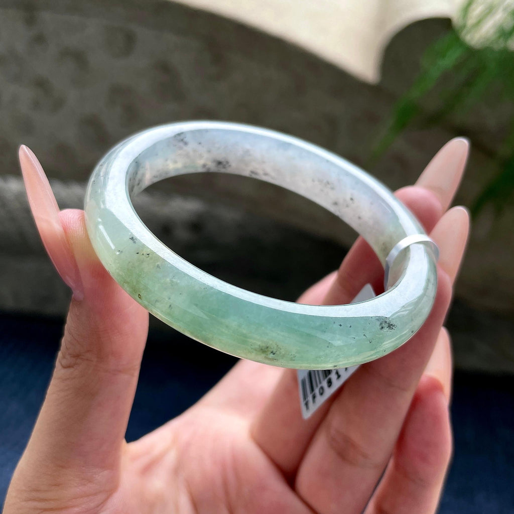 糯冰种绿贵妃 55圈口 天然缅甸A货翡翠（yc530767）
