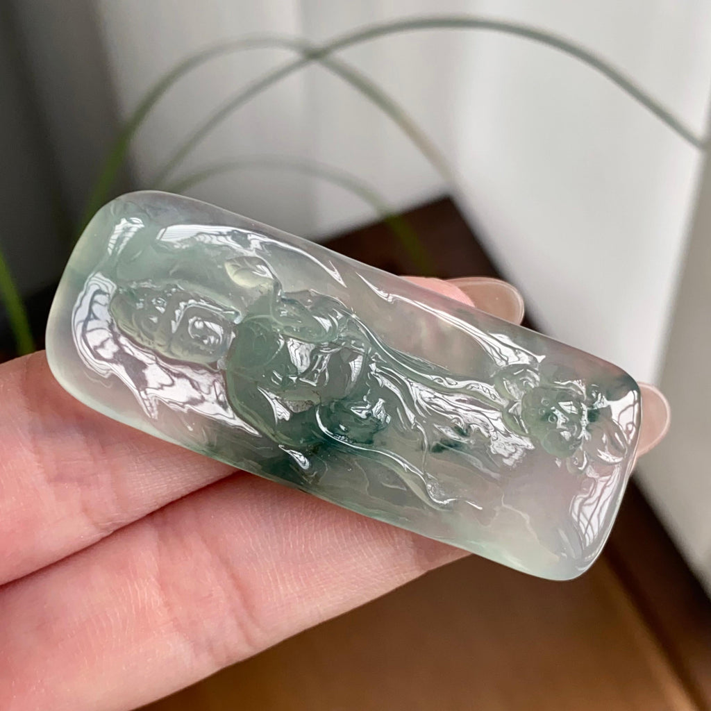 冰种飘花度母吊坠（yc260837）