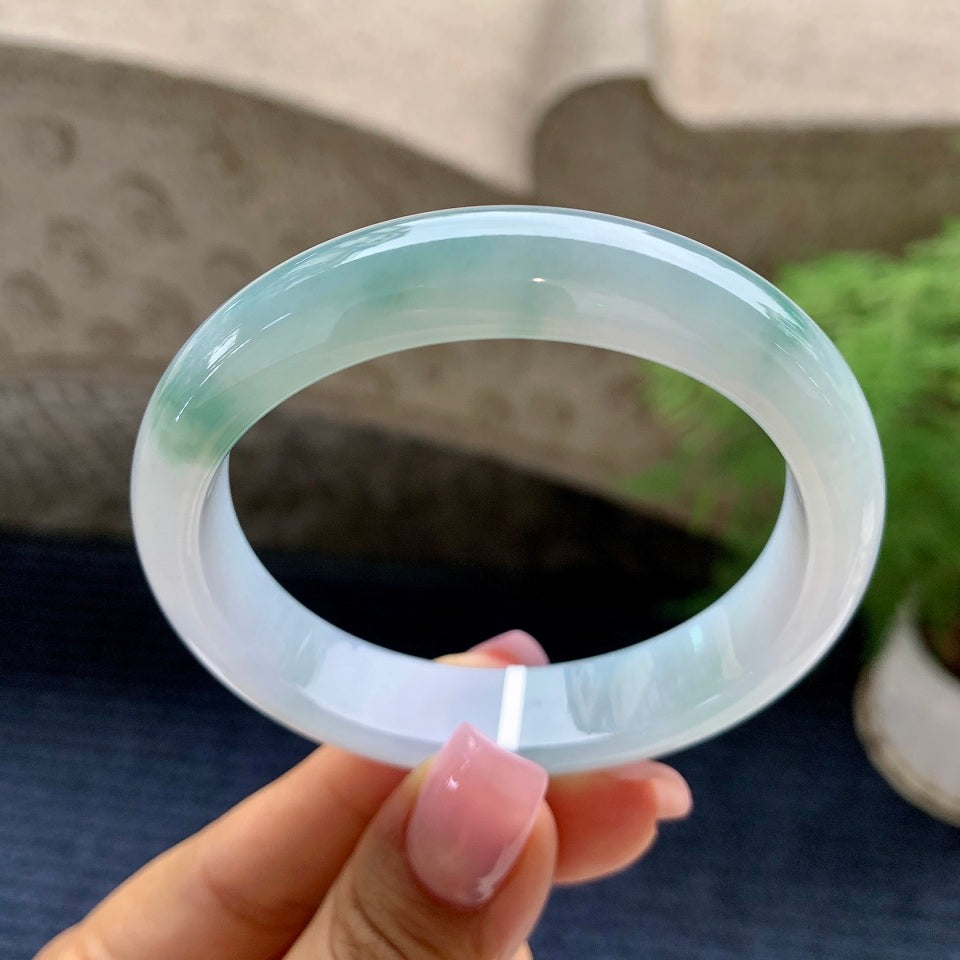 细糯种飘花贵妃手镯（55.6mm）（yc090111）