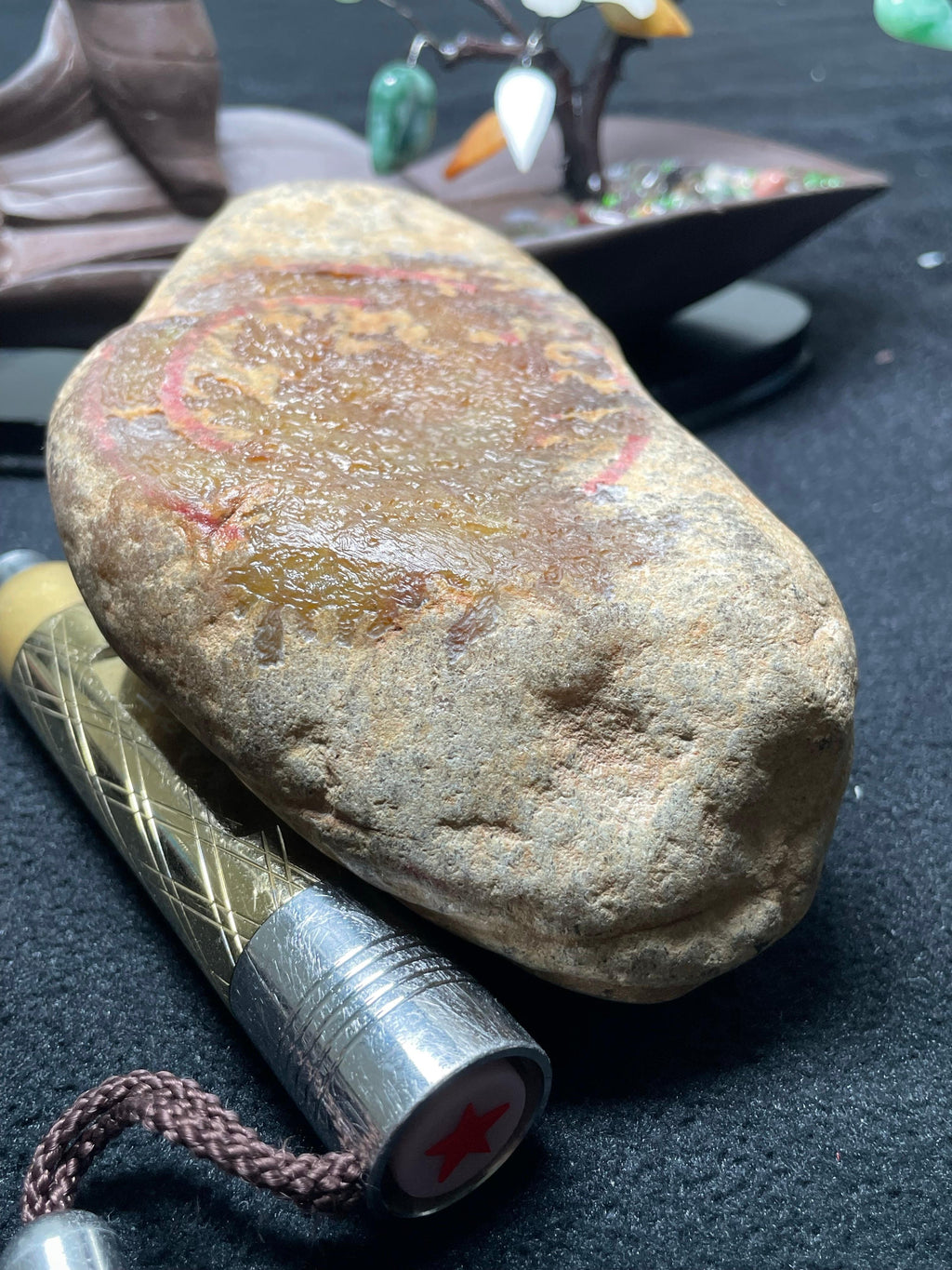 大马坎开窗冰黄手镯料（yc534156）
