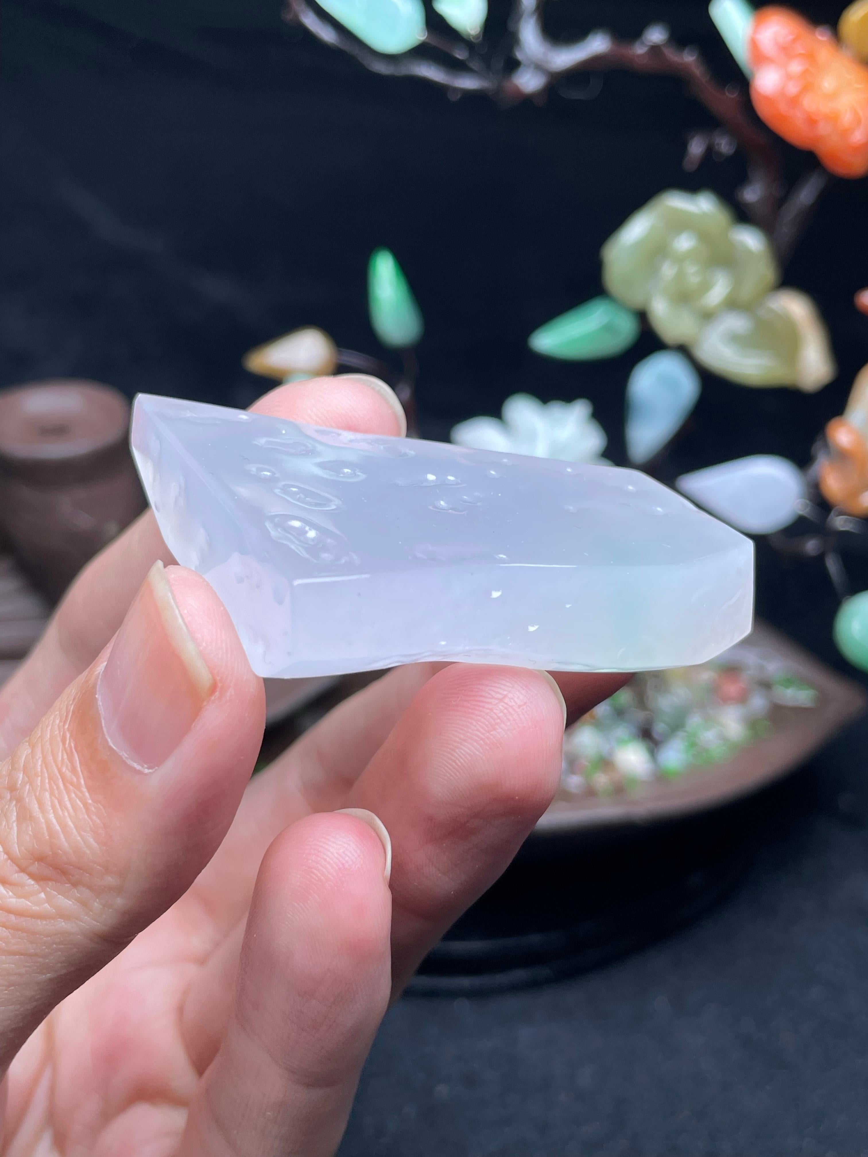 冰种春彩飘牌子料（yc530030）