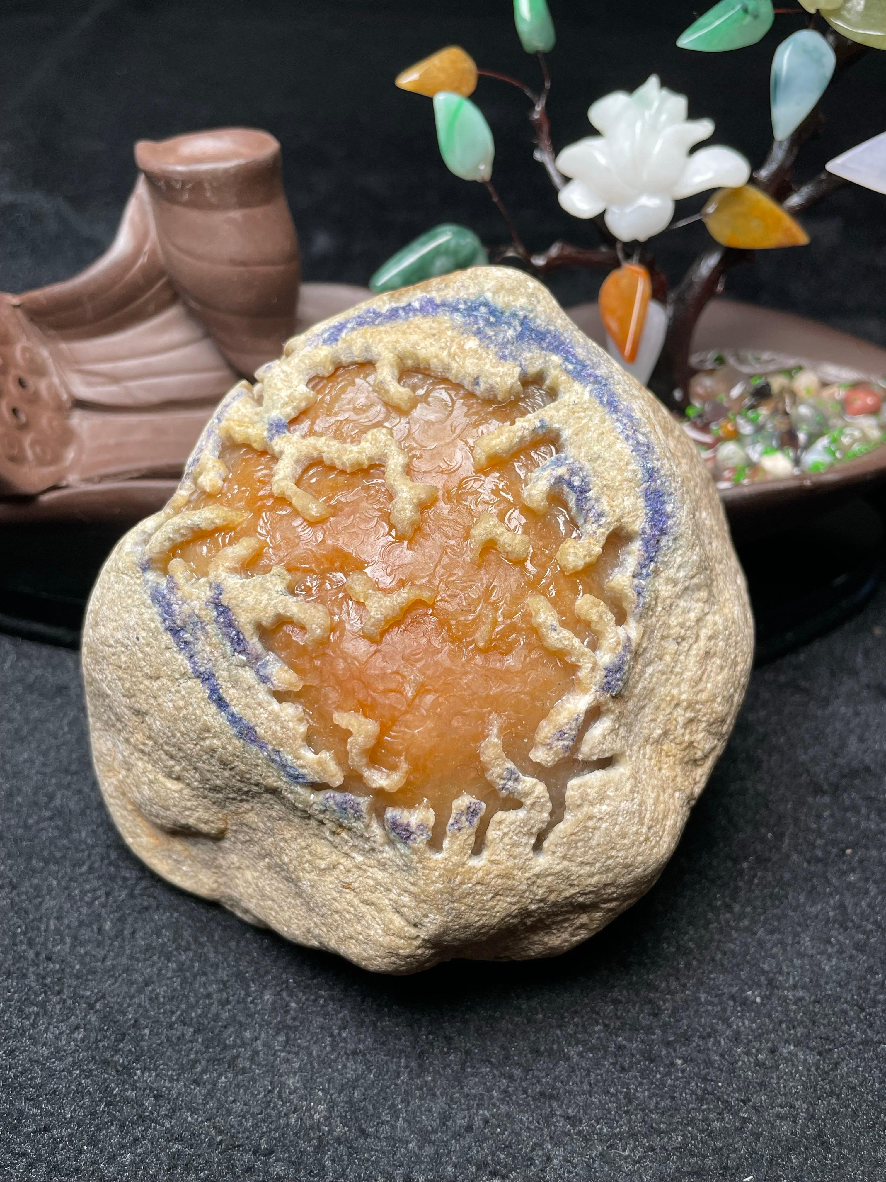 极品莫西沙开窗冰黄手镯料（yc504742）