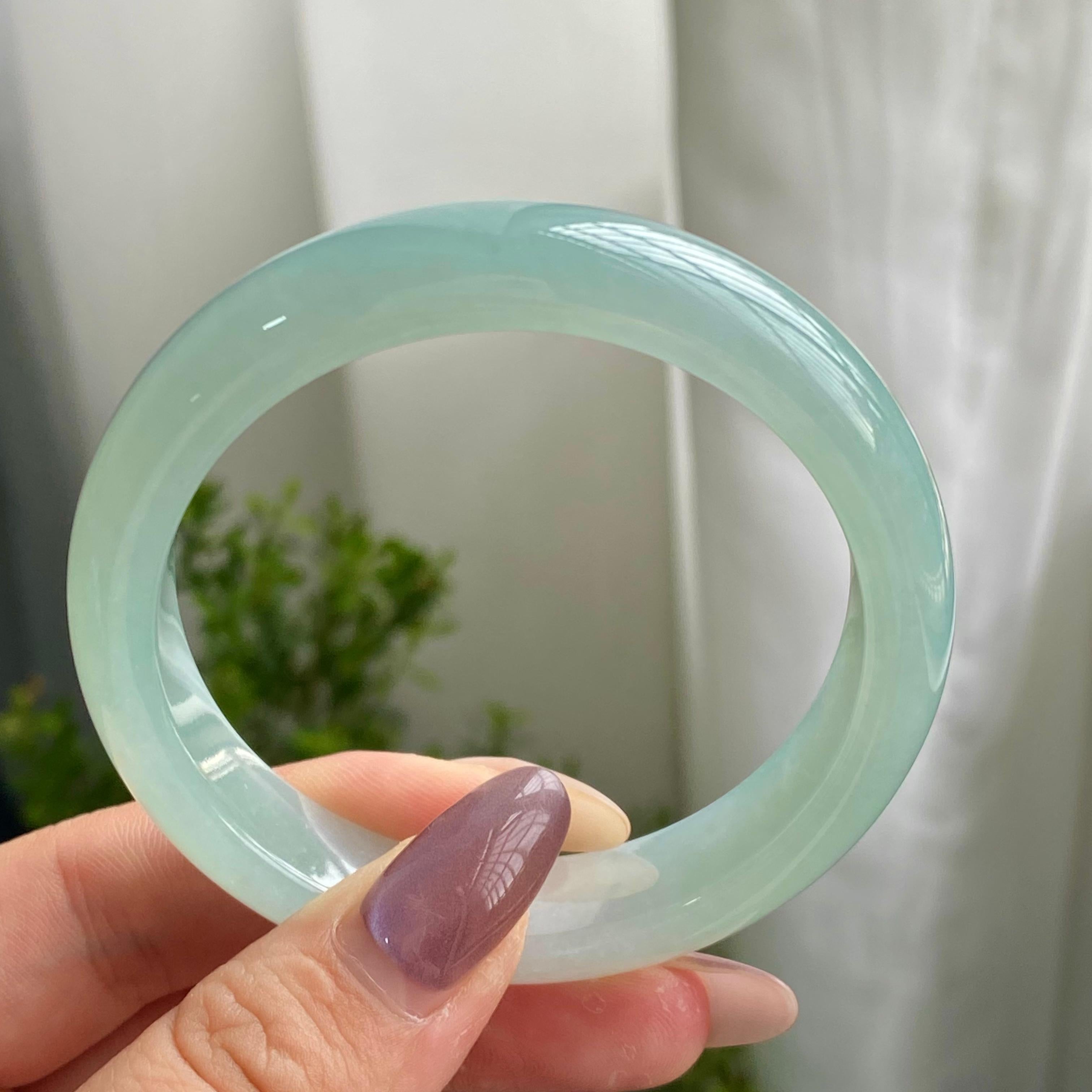 糯冰种晴底平安镯（53圈）（yc200540）