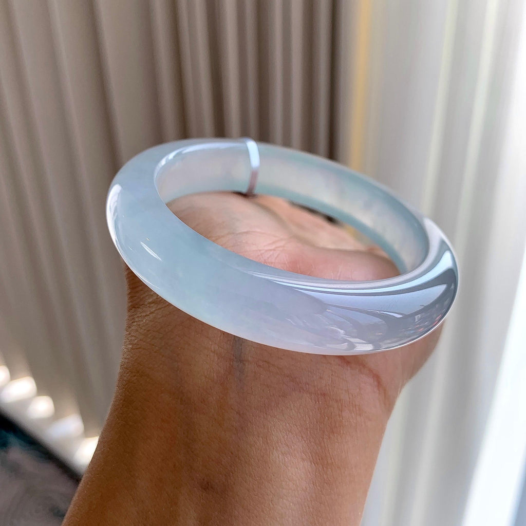 冰种蓝水平安镯（54mm）（yc283765）