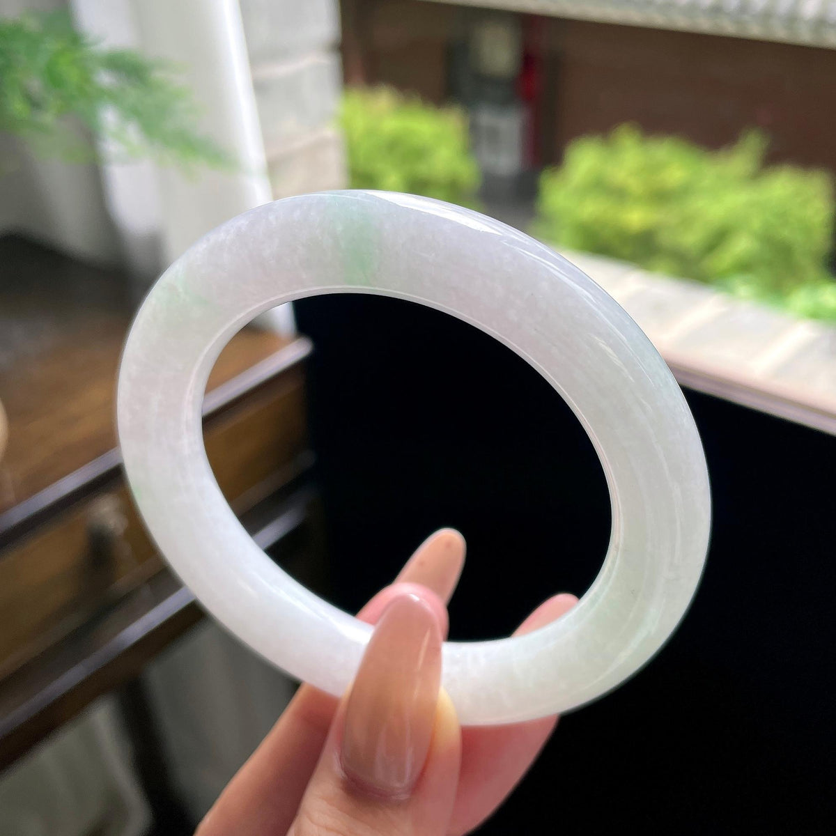 糯种白底青圆条 57圈 天然缅甸A货翡翠（yc703286）