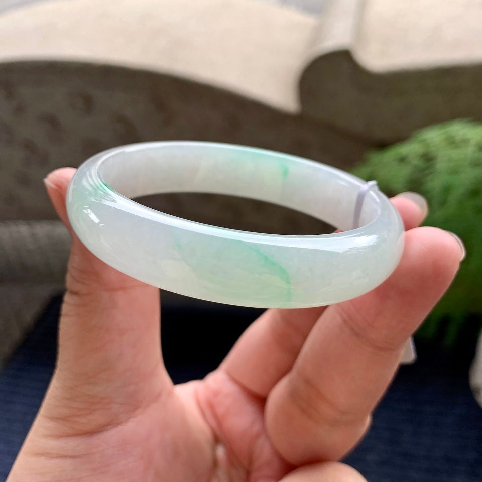 细糯种飘绿贵妃手镯（54.5mm）（yc116158）