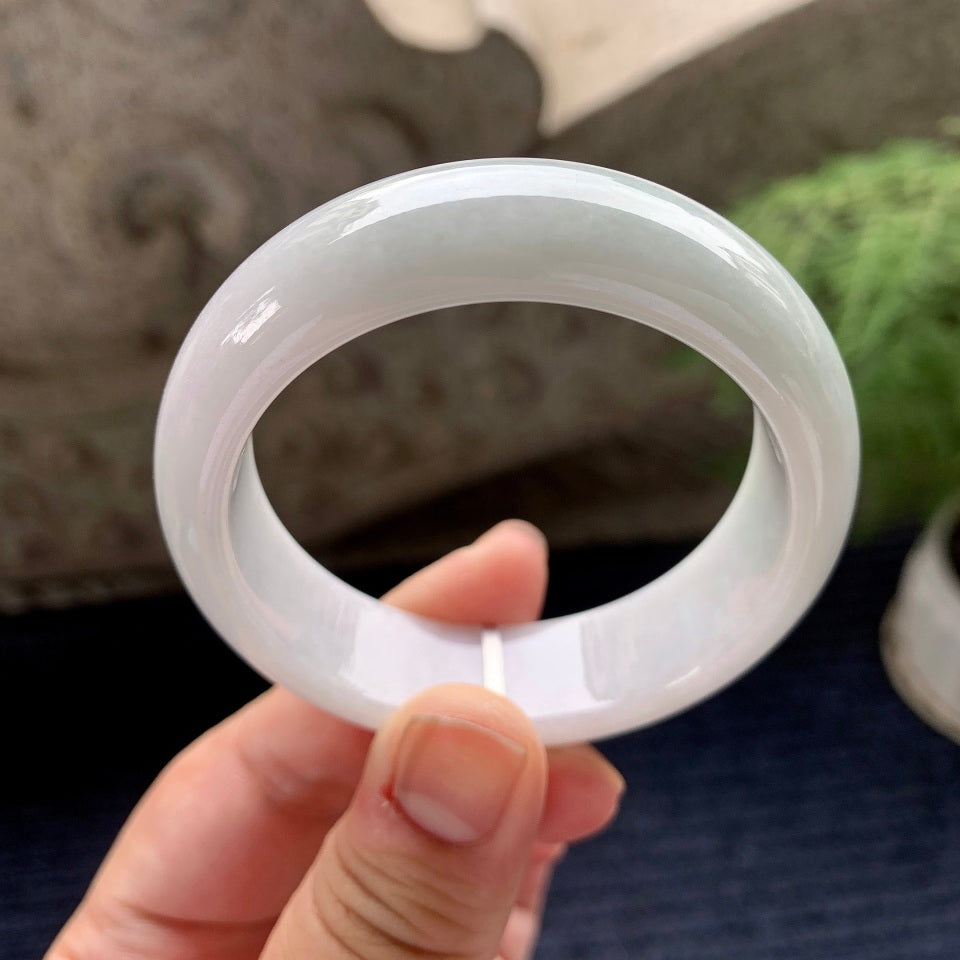 糯种无色宽版轮胎手镯（51.5mm）（yc090925）