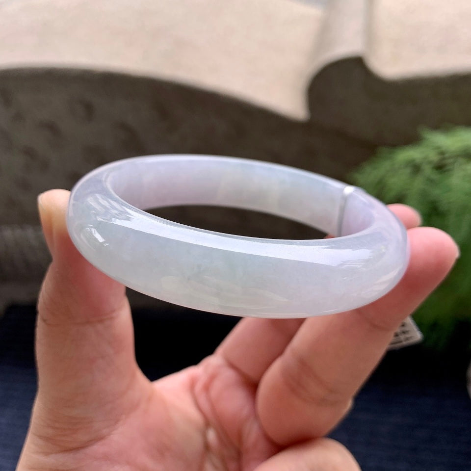 细糯种淡紫罗兰平安镯（57mm）（yc107697）