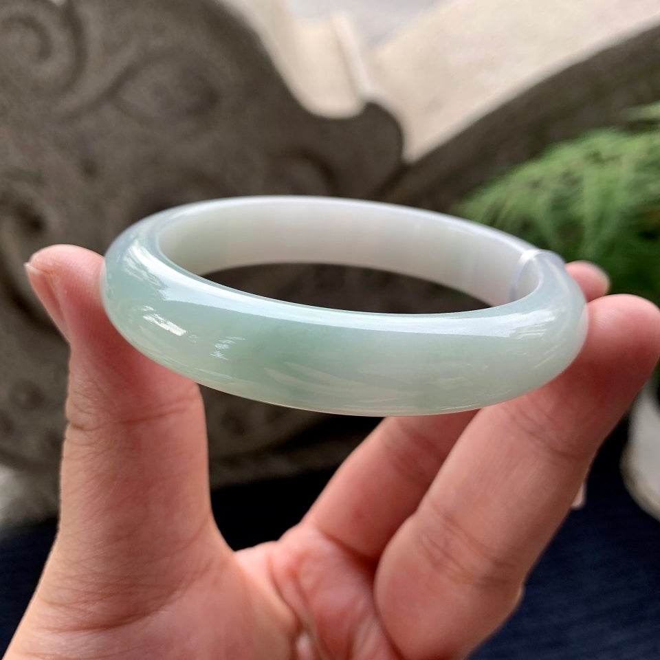 细糯种淡晴底平安镯（57mm）（yc091744）