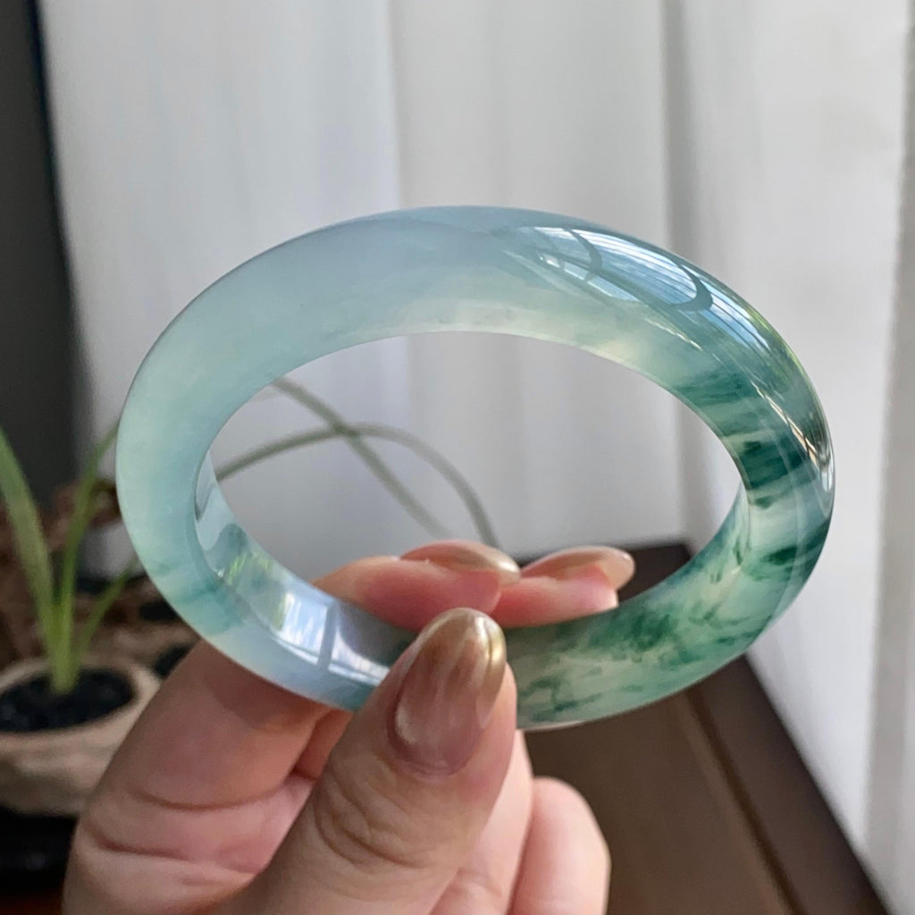 冰种飘花平安镯（57圈）（yc259116）