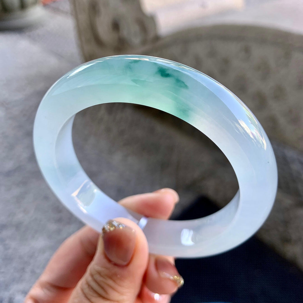 冰种飘花平安镯（57.7mm）（yc273594）