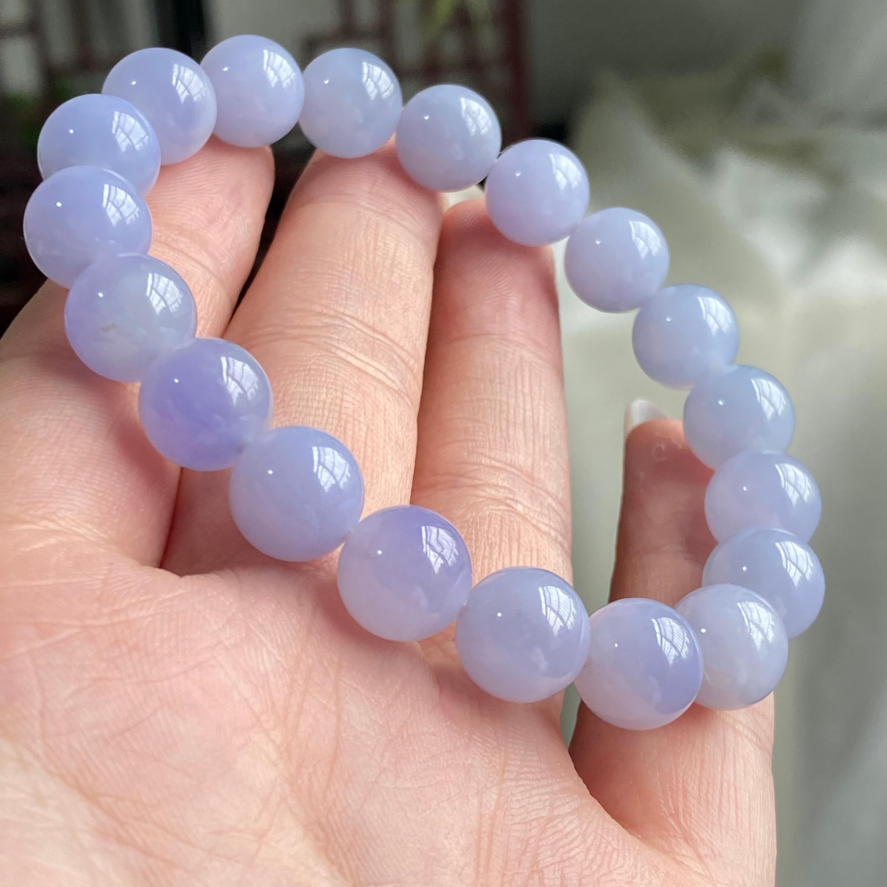 细糯种紫罗兰单圈手串（19颗）（yc196881）