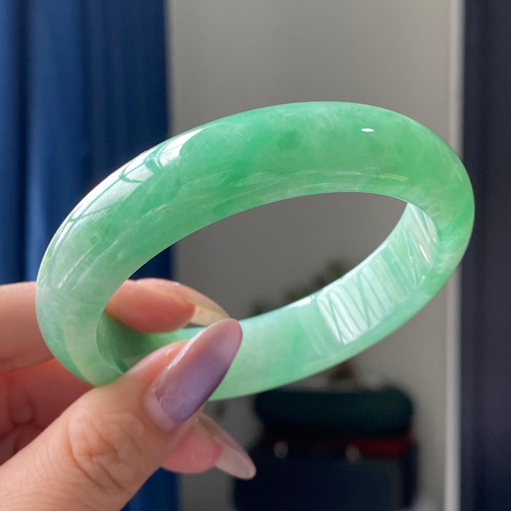 细糯种满绿平安镯手镯（59圈）（yc196856）