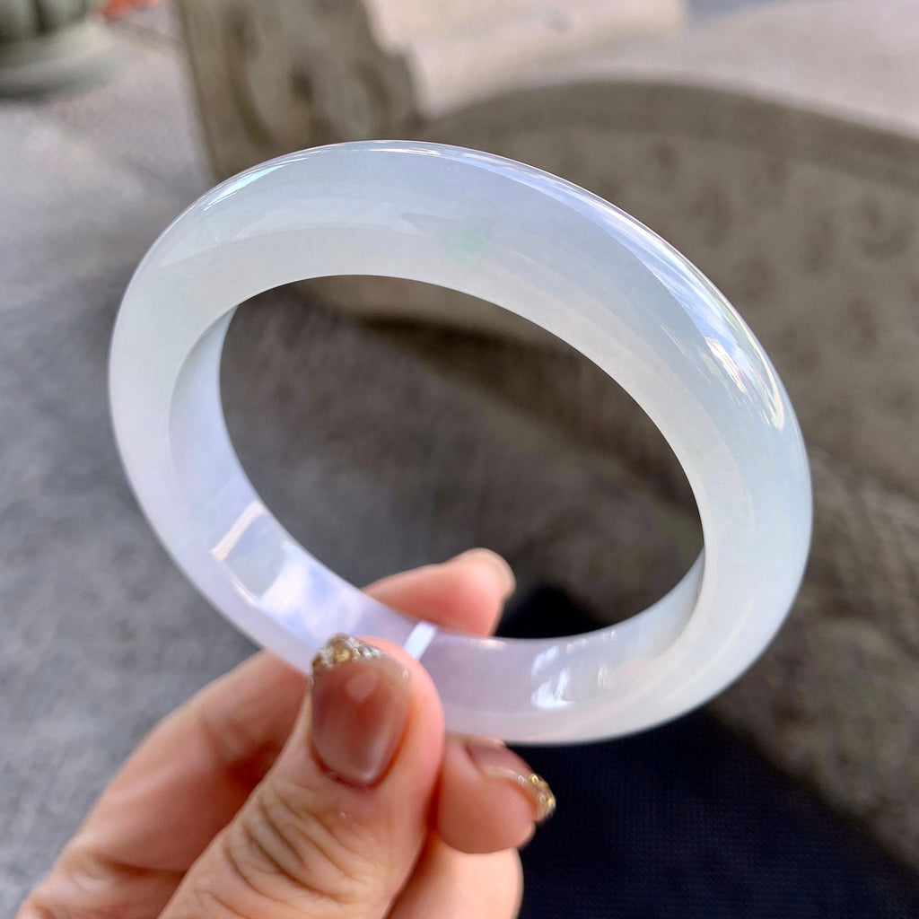 糯冰种无色平安镯（54.7mm）（yc273590）