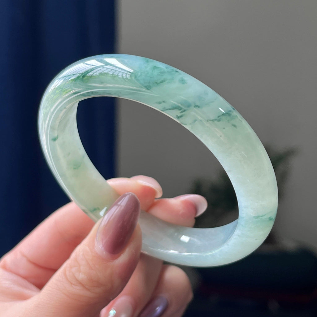 细糯种飘花平安镯（57圈）（yc198090）