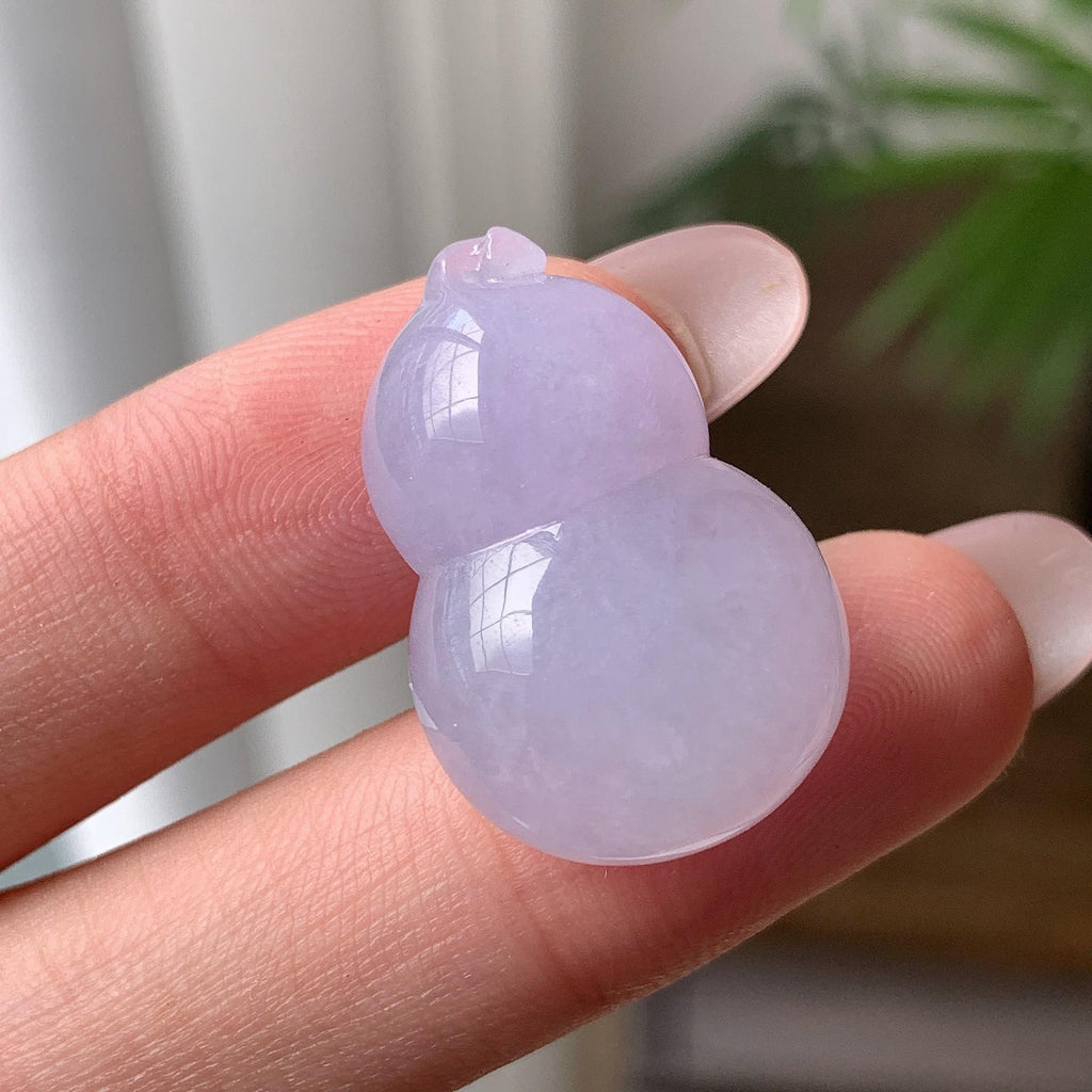 糯冰种紫底葫芦吊坠 天然A货缅甸翡翠（yc693118）