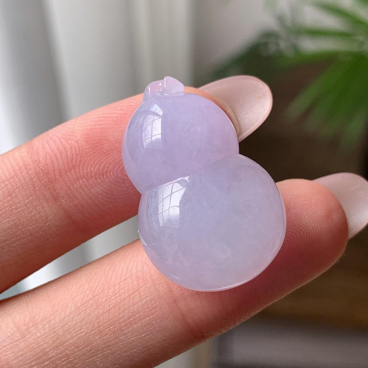 糯冰种紫底葫芦吊坠 天然A货缅甸翡翠（yc693118）
